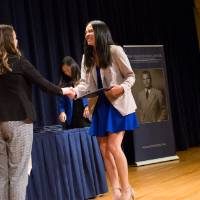 Emily shaking hands with Ezri